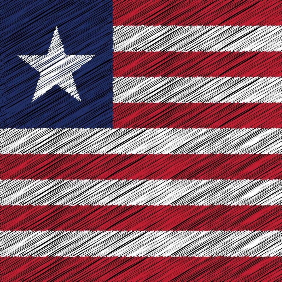 liberia unabhängigkeitstag 26. juli, quadratisches flaggendesign vektor