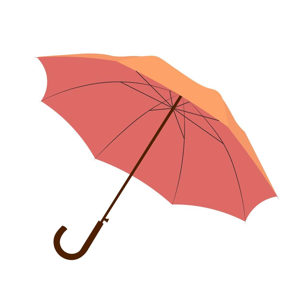 vektorillustration des offenen regenschirms im flachen stil. Regenschirm in herbstlichen Boho-Farben. vektor