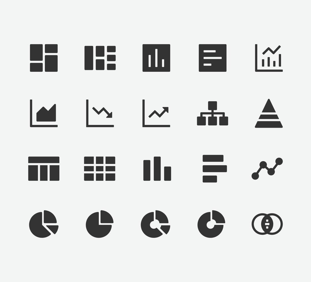 Diagramm und Diagrammsymbol. Symbol für Geschäftsdiagramme. Diagramm- und Diagrammvektorillustration auf lokalisiertem Hintergrund. vektor