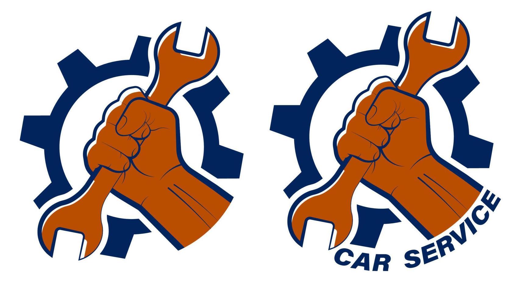 Schraubenschlüssel-silhouette auto-service-symbol