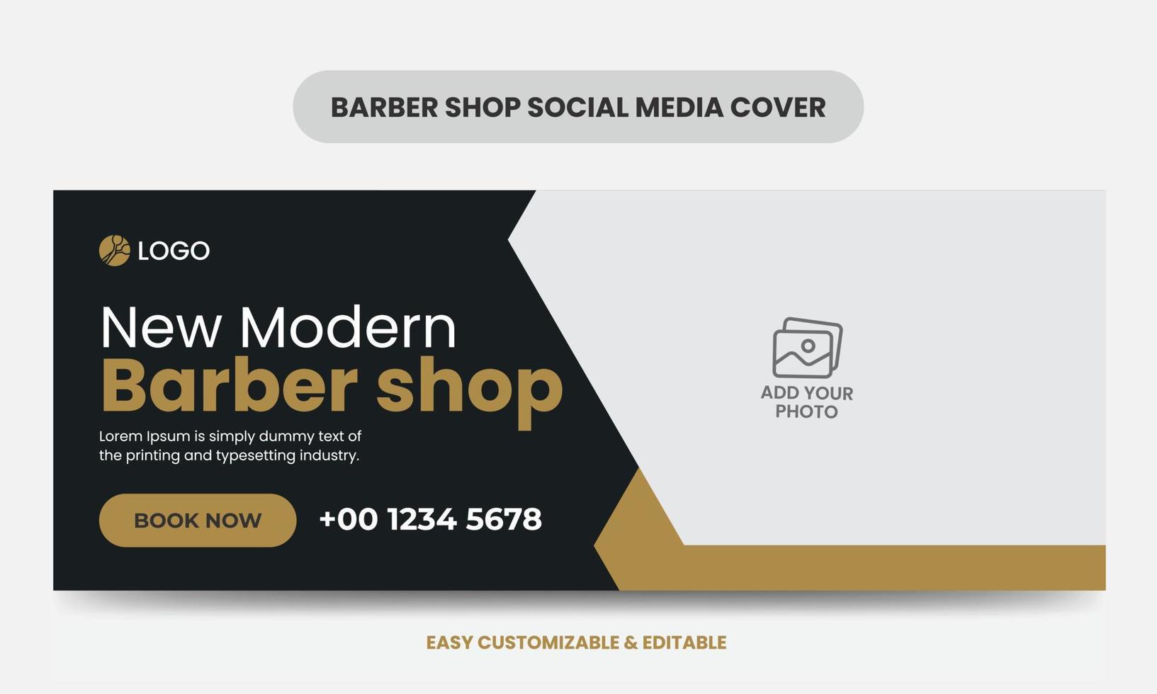 moderner friseursalon social media cover foto vorlage schönheitssalon web banner vorlage vektor