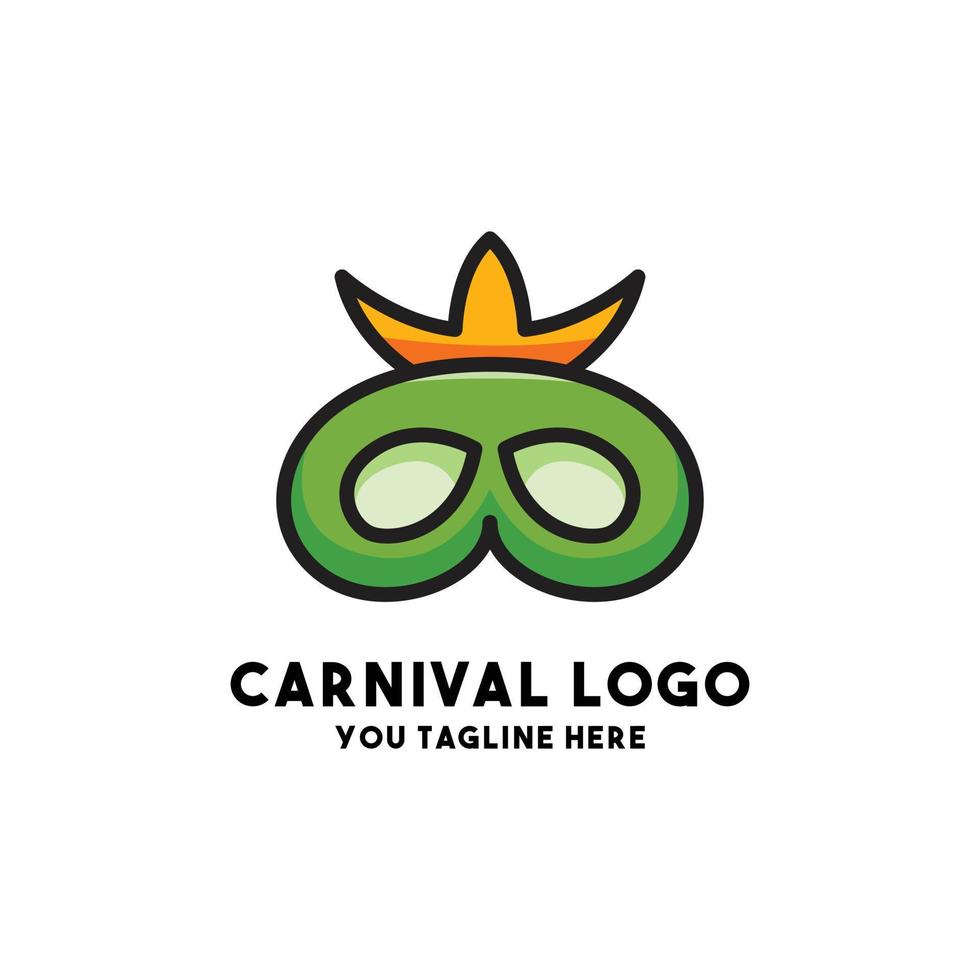 karneval logotyp begrepp design modern vektor