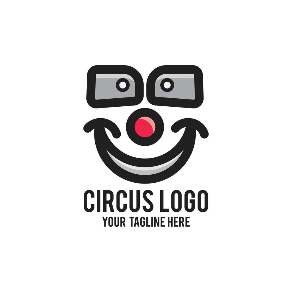 cirkus logotyp design modern begrepp vektor