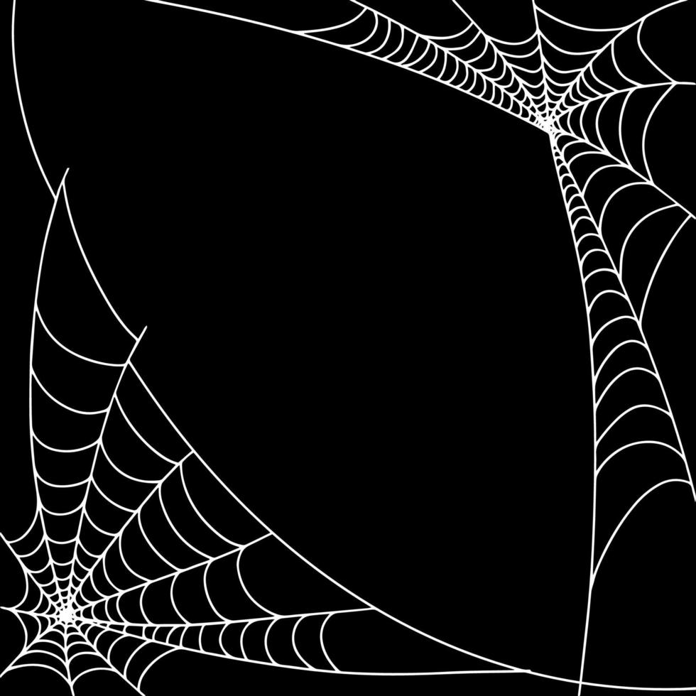 kuslig vektor spindelnät ram, hörn till skapa en halloween humör.