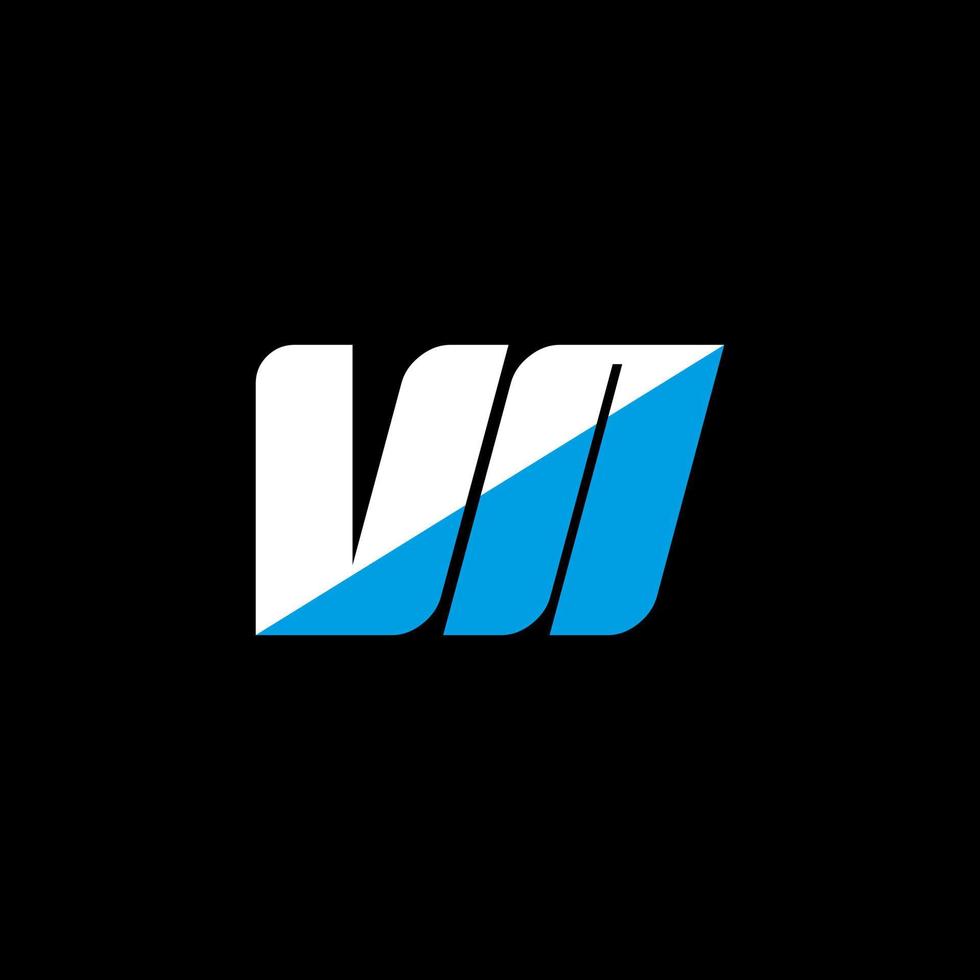 vn-Brief-Logo-Design auf schwarzem Hintergrund. vn kreatives Initialen-Buchstaben-Logo-Konzept. vn-Icon-Design. vn-Icon-Design mit weißen und blauen Buchstaben auf schwarzem Hintergrund. vn vektor