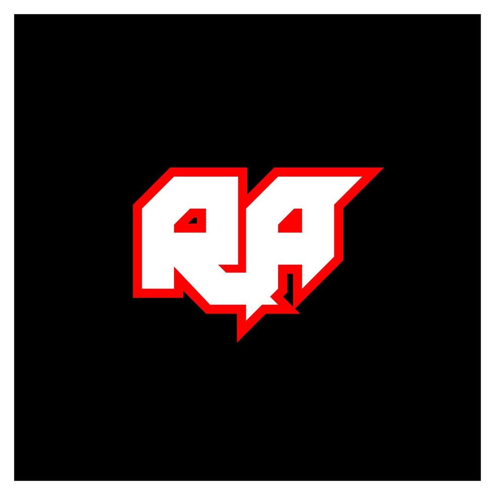 ra logotyp design, första ra brev design med sci-fi stil. ra logotyp för spel, esport, teknologi, digital, gemenskap eller företag. r en sport modern kursiv alfabet font. typografi urban stil teckensnitt. vektor