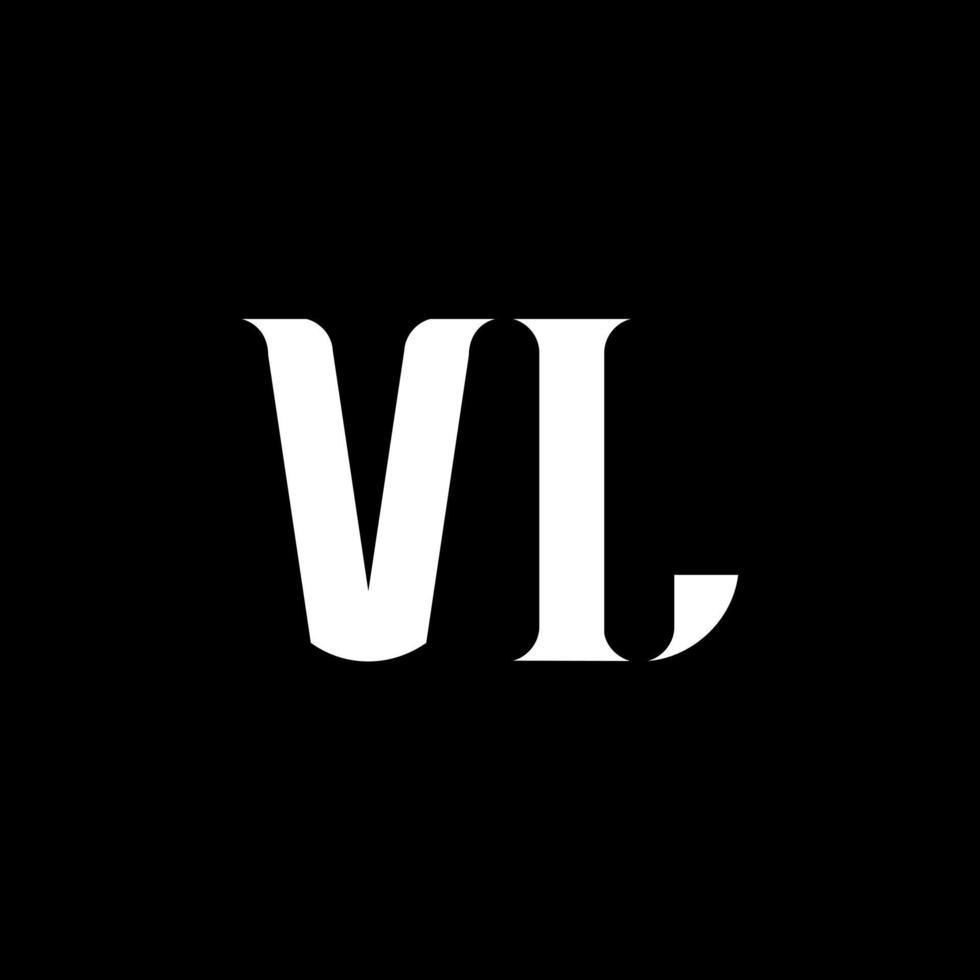 vl vl-Buchstaben-Logo-Design. anfangsbuchstabe vl verknüpfter kreis großbuchstaben monogramm logo weiße farbe. VL-Logo, VL-Design. vl, vlv vektor