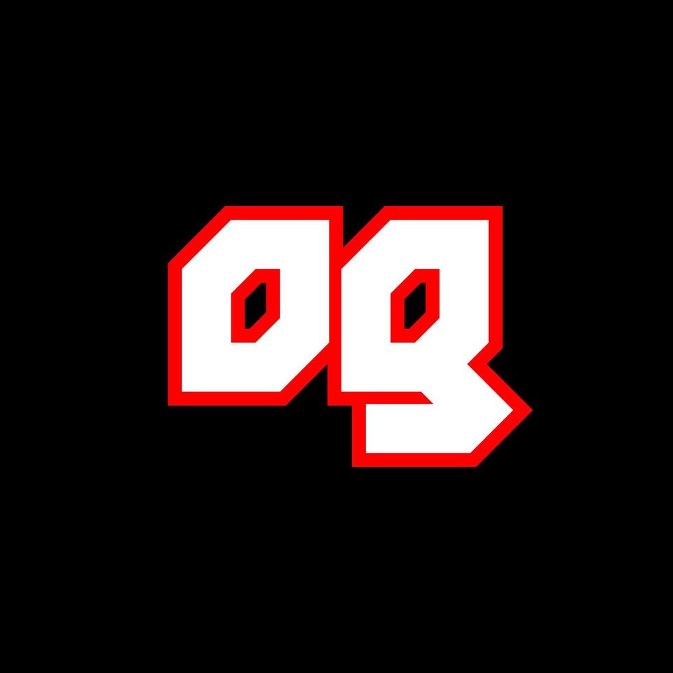 og logotyp design, första og brev design med sci-fi stil. og logotyp för spel, esport, teknologi, digital, gemenskap eller företag. o g sport modern kursiv alfabet font. typografi urban stil teckensnitt. vektor