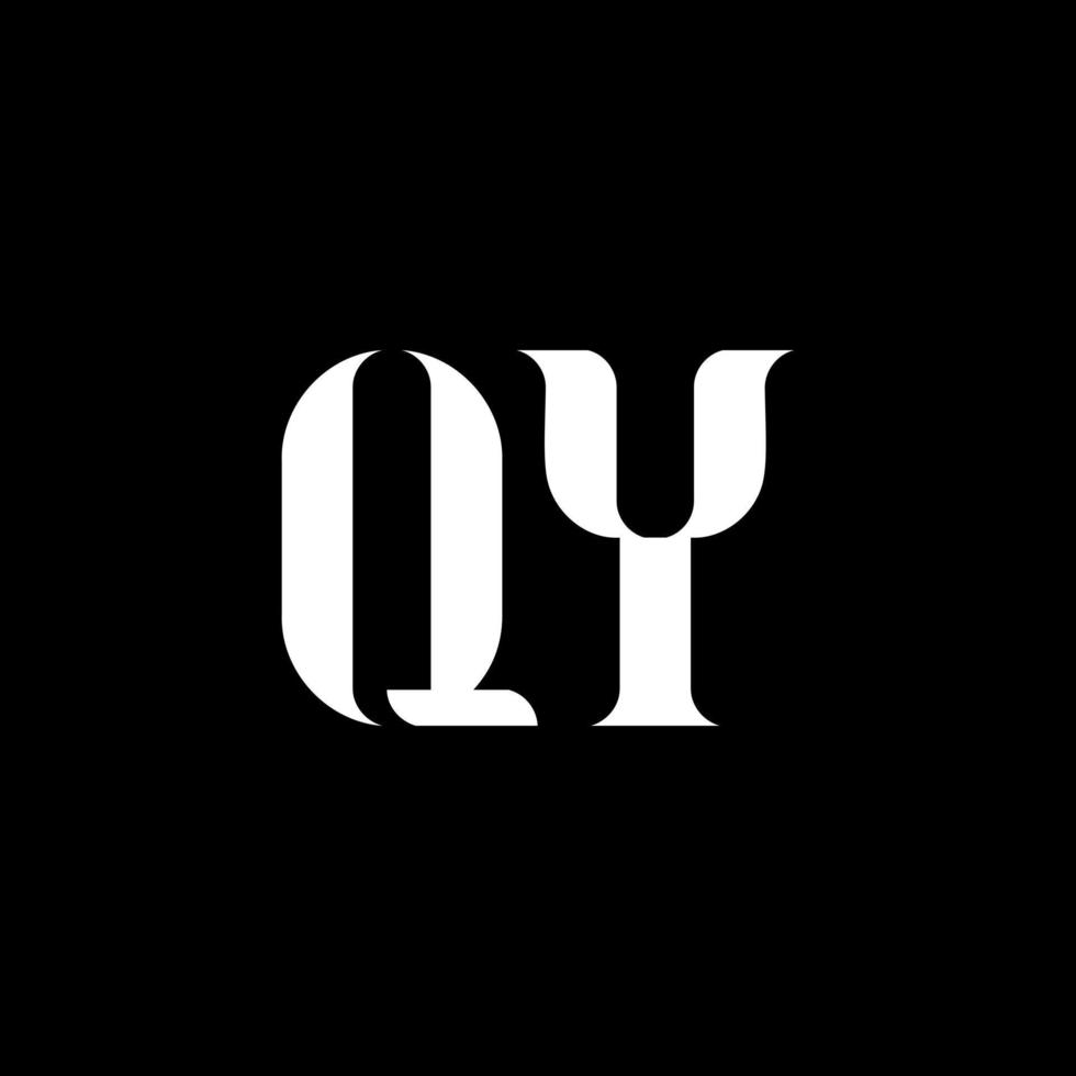 qy qy Buchstabe Logo-Design. anfangsbuchstabe qy großbuchstaben monogramm logo weiße farbe. qy-Logo, qy-Design. qy, qy vektor