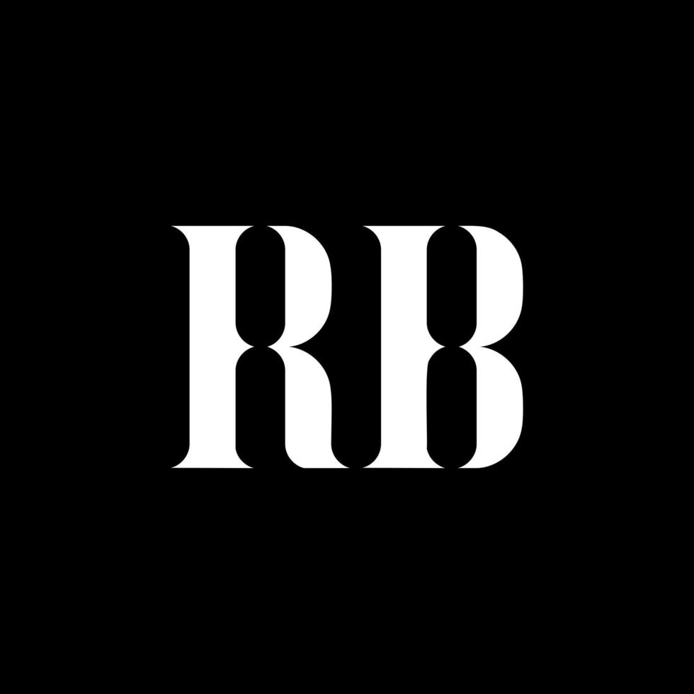 rb r b brev logotyp design. första brev rb versal monogram logotyp vit Färg. rb logotyp, r b design. rb, r b vektor