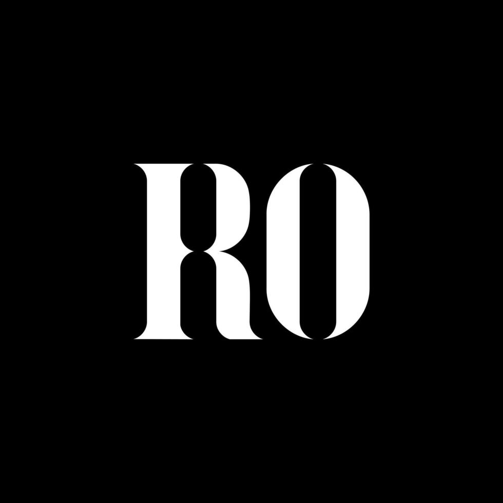 ro r o brev logotyp design. första brev ro versal monogram logotyp vit Färg. ro logotyp, r o design. ro, r o vektor