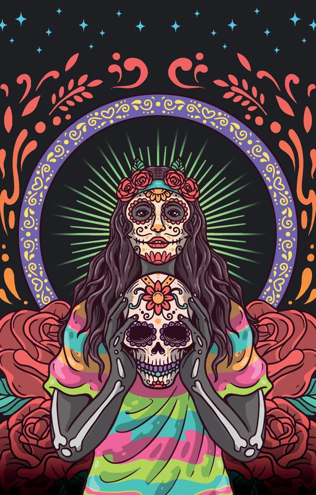 dia de los muertos feierkonzept vektor