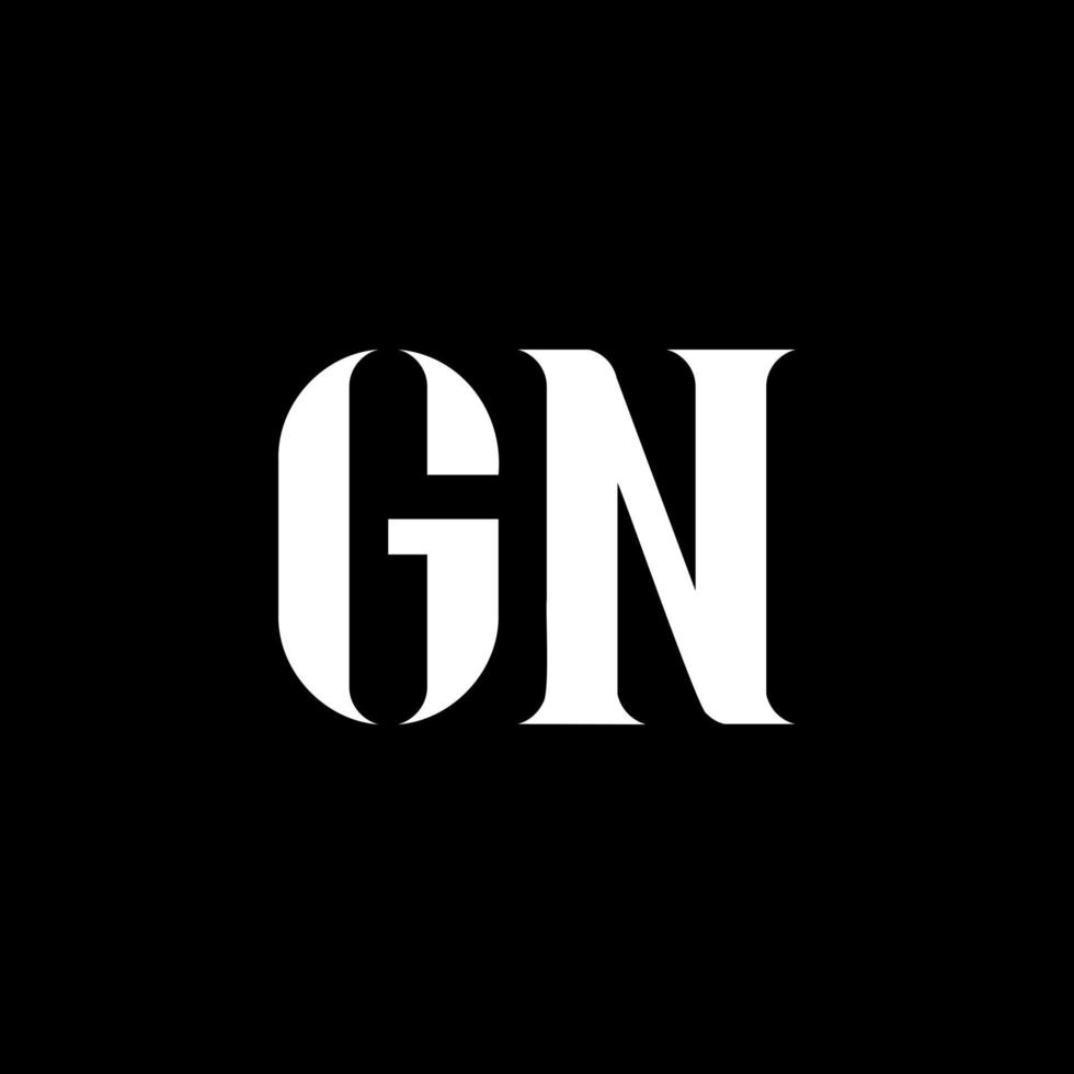 gn gn-Buchstaben-Logo-Design. anfangsbuchstabe gn großbuchstaben monogramm logo weiße farbe. GN-Logo, GN-Design. gn, gn vektor