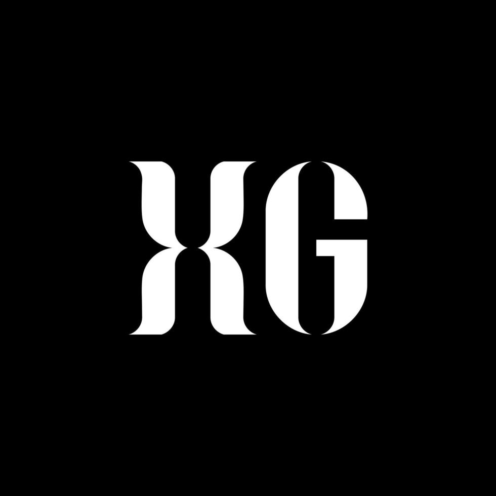 xg xg-Buchstaben-Logo-Design. anfangsbuchstabe xg verknüpfter kreis großbuchstaben monogramm logo weiße farbe. xg-Logo, xg-Design. xg, xg vektor