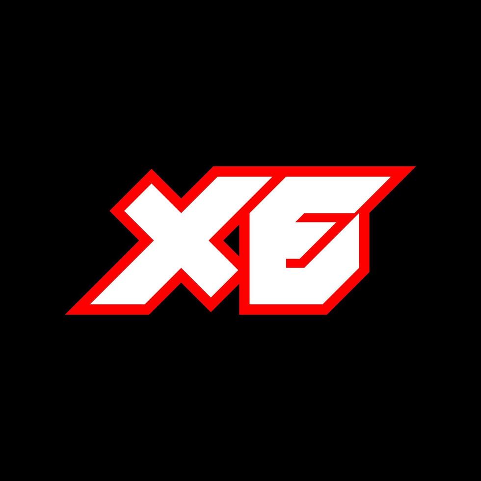 xe logotyp design, första xe brev design med sci-fi stil. xe logotyp för spel, esport, teknologi, digital, gemenskap eller företag. x e sport modern kursiv alfabet font. typografi urban stil teckensnitt. vektor