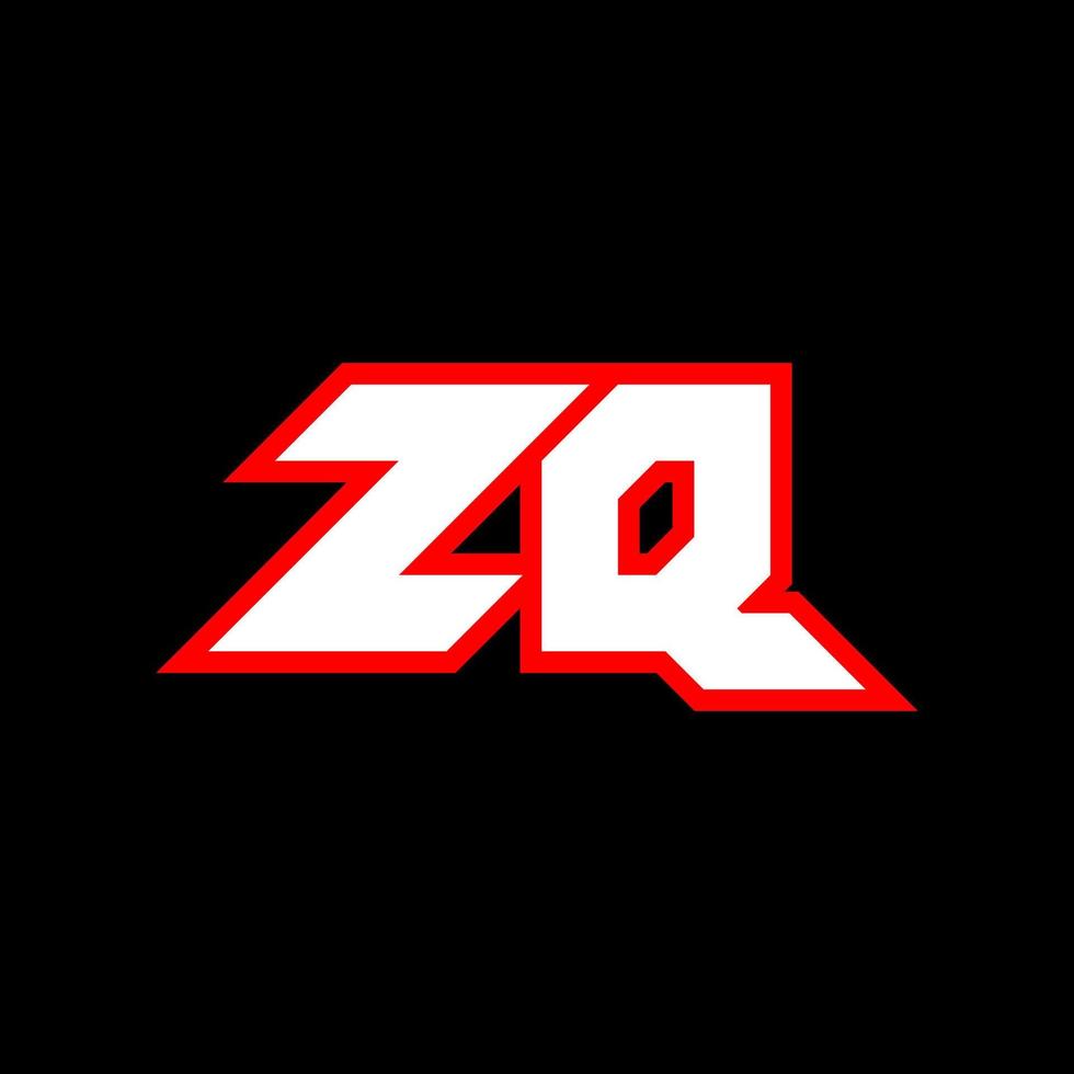 zq logotyp design, första zq brev design med sci-fi stil. zq logotyp för spel, esport, teknologi, digital, gemenskap eller företag. z q sport modern kursiv alfabet font. typografi urban stil teckensnitt. vektor