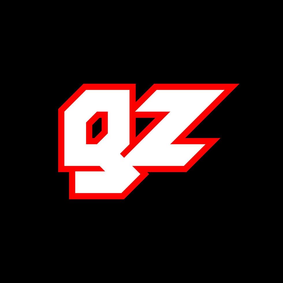 gz-Logo-Design, anfängliches gz-Buchstabendesign im Sci-Fi-Stil. gz-Logo für Spiel, Sport, Technologie, Digital, Community oder Business. gz sport moderne kursive alphabetschrift. Typografie Schriftarten im urbanen Stil. vektor