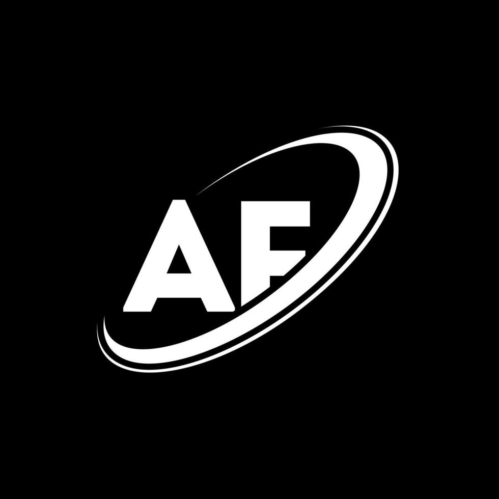 af af-Buchstaben-Logo-Design. Anfangsbuchstabe af verknüpfter Kreis Monogramm-Logo in Großbuchstaben rot und blau. af-Logo, af-Design. af, af vektor