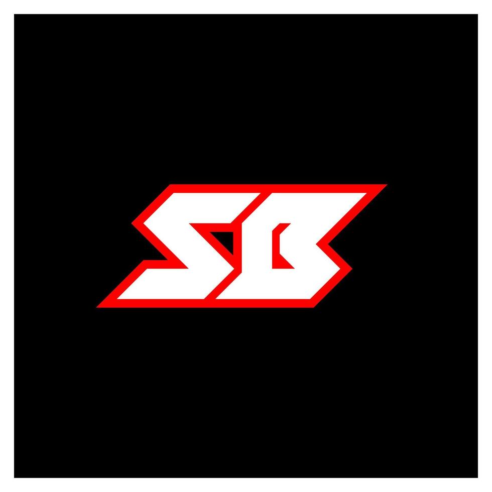 sb-Logo-Design, anfängliches sb-Buchstabendesign im Sci-Fi-Stil. SB-Logo für Spiel, Sport, Technologie, Digital, Community oder Business. sb sport moderne kursive alphabetschrift. Typografie Schriftarten im urbanen Stil. vektor