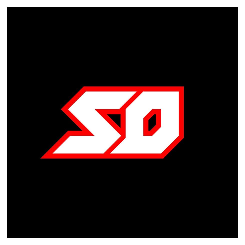 sd-Logo-Design, anfängliches sd-Buchstabendesign im Sci-Fi-Stil. SD-Logo für Spiel, Esport, Technologie, Digital, Community oder Business. sd sport moderne kursive alphabetschrift. Typografie Schriftarten im urbanen Stil. vektor