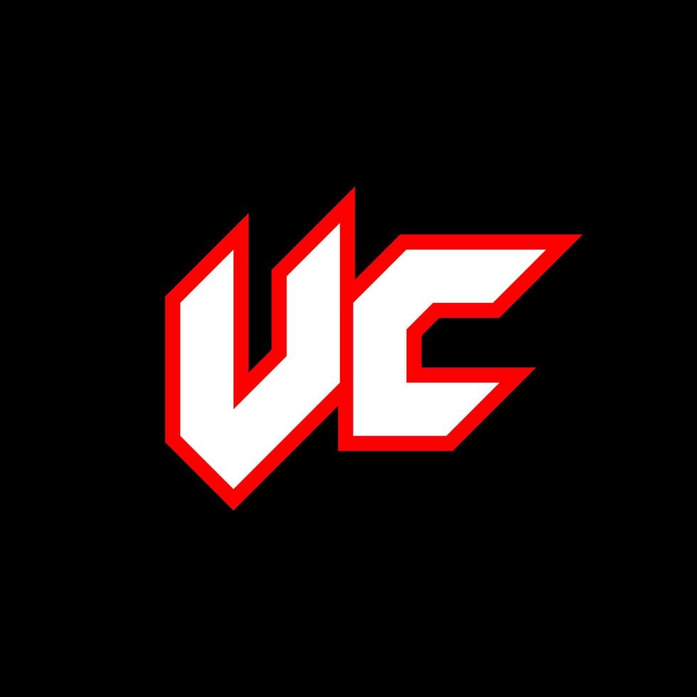 vc logotyp design, första vc brev design med sci-fi stil. vc logotyp för spel, esport, teknologi, digital, gemenskap eller företag. v c sport modern kursiv alfabet font. typografi urban stil teckensnitt. vektor