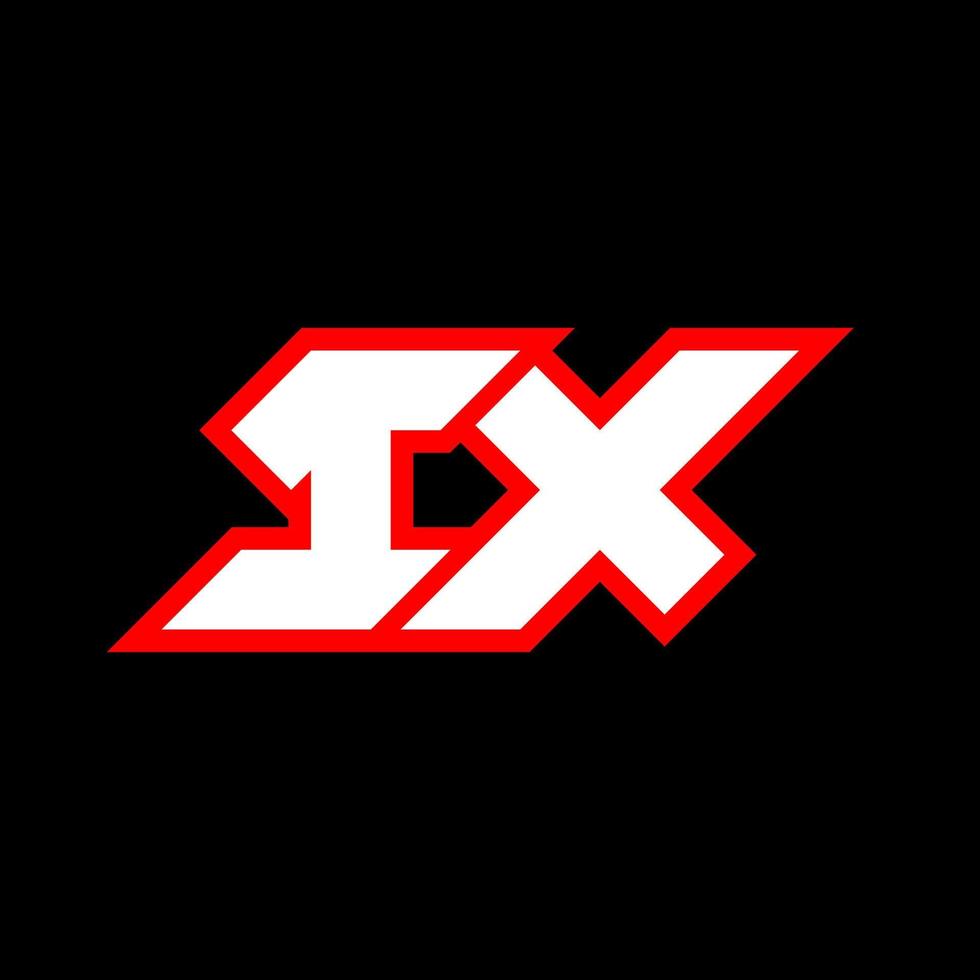 ix-Logo-Design, anfängliches ix-Buchstabendesign im Sci-Fi-Stil. ix-Logo für Spiel, Esport, Technologie, Digital, Community oder Business. ix Sport moderne kursive Schriftart. Typografie Schriftarten im urbanen Stil. vektor