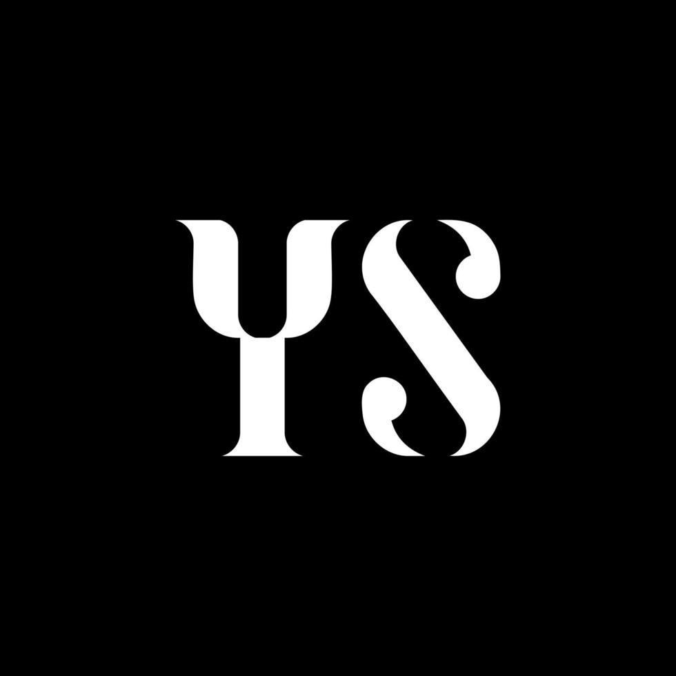 ys ys Buchstabe Logo-Design. anfangsbuchstabe ys großbuchstabe monogramm logo weiße farbe. ys-Logo, ys-Design. ja, ja vektor