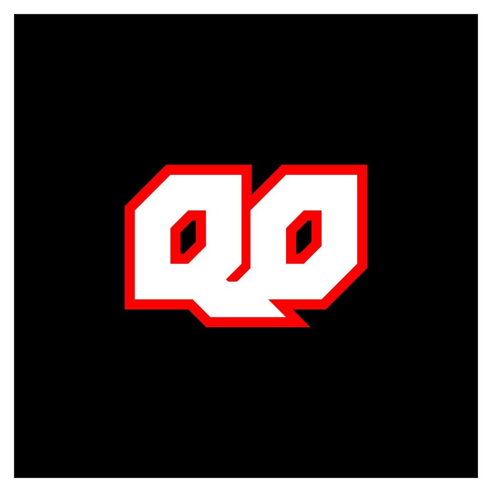 qd-Logo-Design, anfängliches qd-Buchstabendesign im Sci-Fi-Stil. qd-Logo für Spiel, Sport, Technologie, Digital, Community oder Business. qd sport moderne kursive alphabetschrift. Typografie Schriftarten im urbanen Stil. vektor