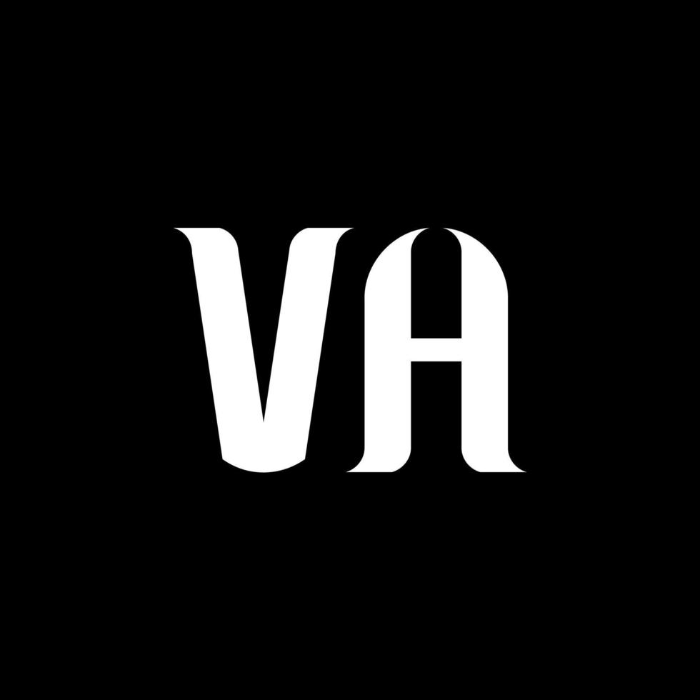 va va Brief Logo Design. anfangsbuchstabe va verknüpfter kreis großbuchstabe monogramm logo weiße farbe. va-Logo, va-Design. va, va vektor