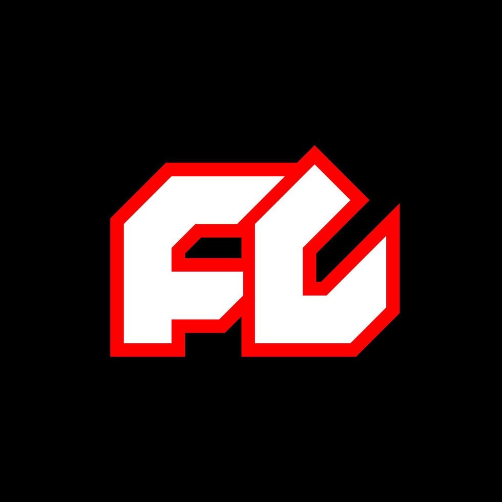 fl logotyp design, första fl brev design med sci-fi stil. fl logotyp för spel, esport, teknologi, digital, gemenskap eller företag. f l sport modern kursiv alfabet font. typografi urban stil teckensnitt. vektor