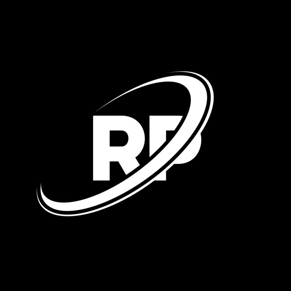 rp r p brev logotyp design. första brev rp länkad cirkel versal monogram logotyp röd och blå. rp logotyp, r p design. rp, r p vektor