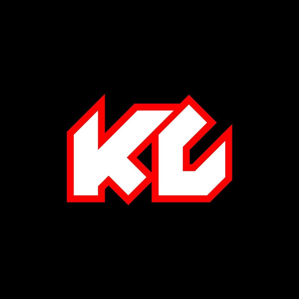 kl logotyp design, första kl brev design med sci-fi stil. kl logotyp för spel, esport, teknologi, digital, gemenskap eller företag. k l sport modern kursiv alfabet font. typografi urban stil teckensnitt. vektor