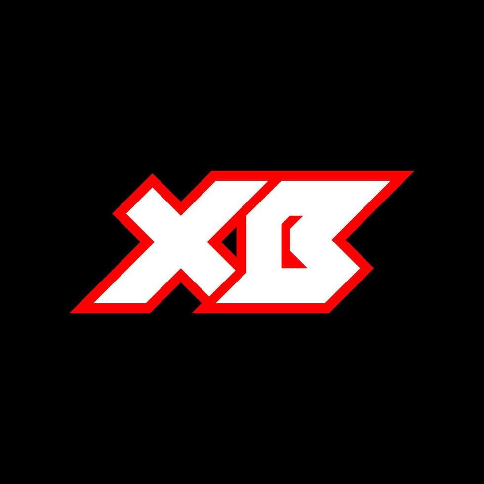 xb logotyp design, första xb brev design med sci-fi stil. xb logotyp för spel, esport, teknologi, digital, gemenskap eller företag. x b sport modern kursiv alfabet font. typografi urban stil teckensnitt. vektor