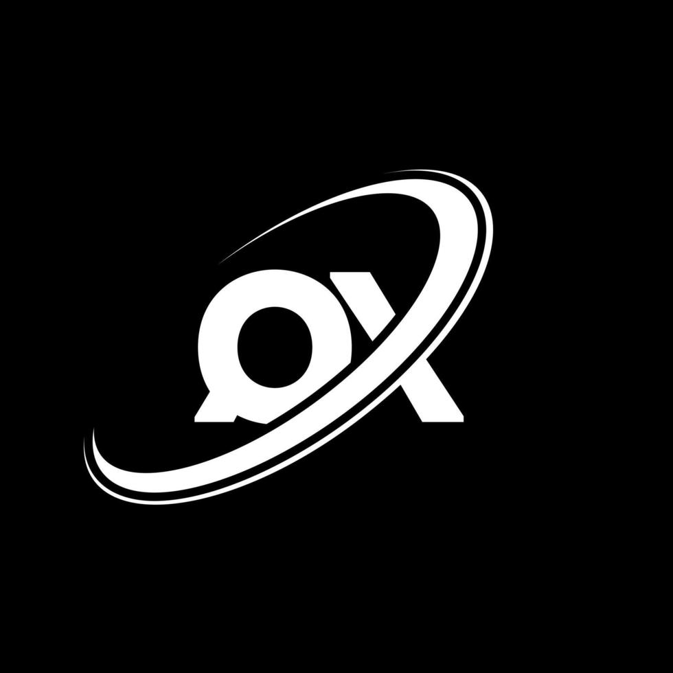 qx qx Buchstabe Logo-Design. Anfangsbuchstabe qx verknüpfter Kreis Monogramm-Logo in Großbuchstaben rot und blau. qx-Logo, qx-Design. qx, qx vektor