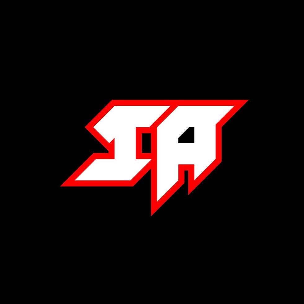 ia logotyp design, första ia brev design med sci-fi stil. ia logotyp för spel, esport, teknologi, digital, gemenskap eller företag. jag en sport modern kursiv alfabet font. typografi urban stil teckensnitt. vektor