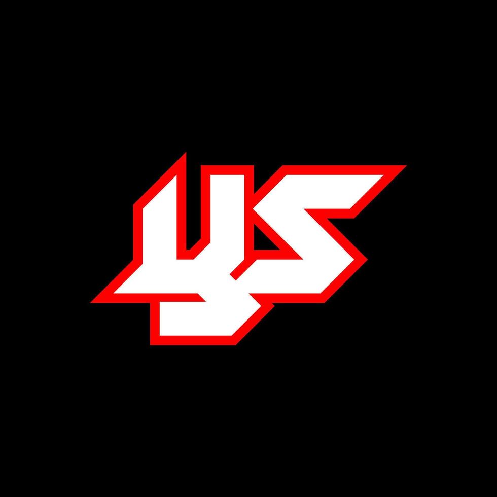 ys logotyp design, första ys brev design med sci-fi stil. ys logotyp för spel, esport, teknologi, digital, gemenskap eller företag. y s sport modern kursiv alfabet font. typografi urban stil teckensnitt. vektor