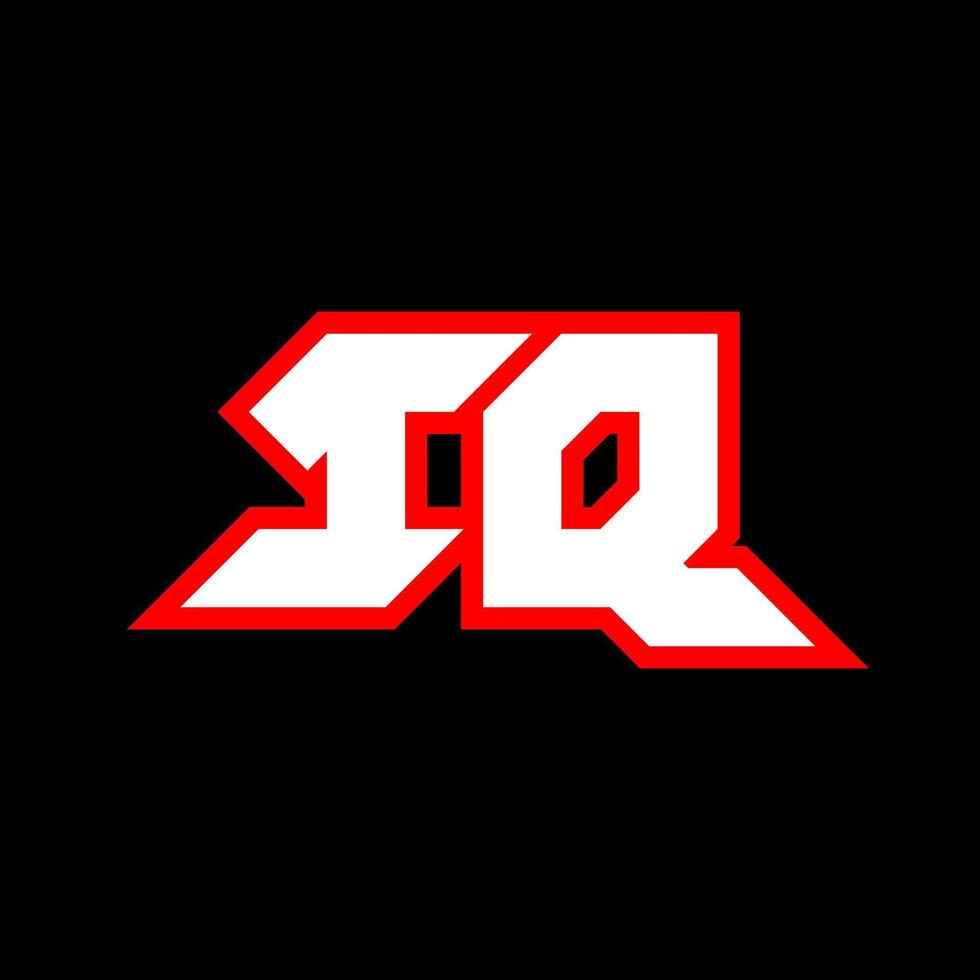 iq-Logo-Design, anfängliches iq-Buchstabendesign im Sci-Fi-Stil. iq-Logo für Spiel, Esport, Technologie, Digital, Community oder Business. iq sport moderne kursive alphabetschrift. Typografie Schriftarten im urbanen Stil. vektor