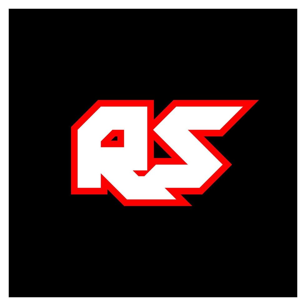 rs logotyp design, första rs brev design med sci-fi stil. rs logotyp för spel, esport, teknologi, digital, gemenskap eller företag. r s sport modern kursiv alfabet font. typografi urban stil teckensnitt. vektor