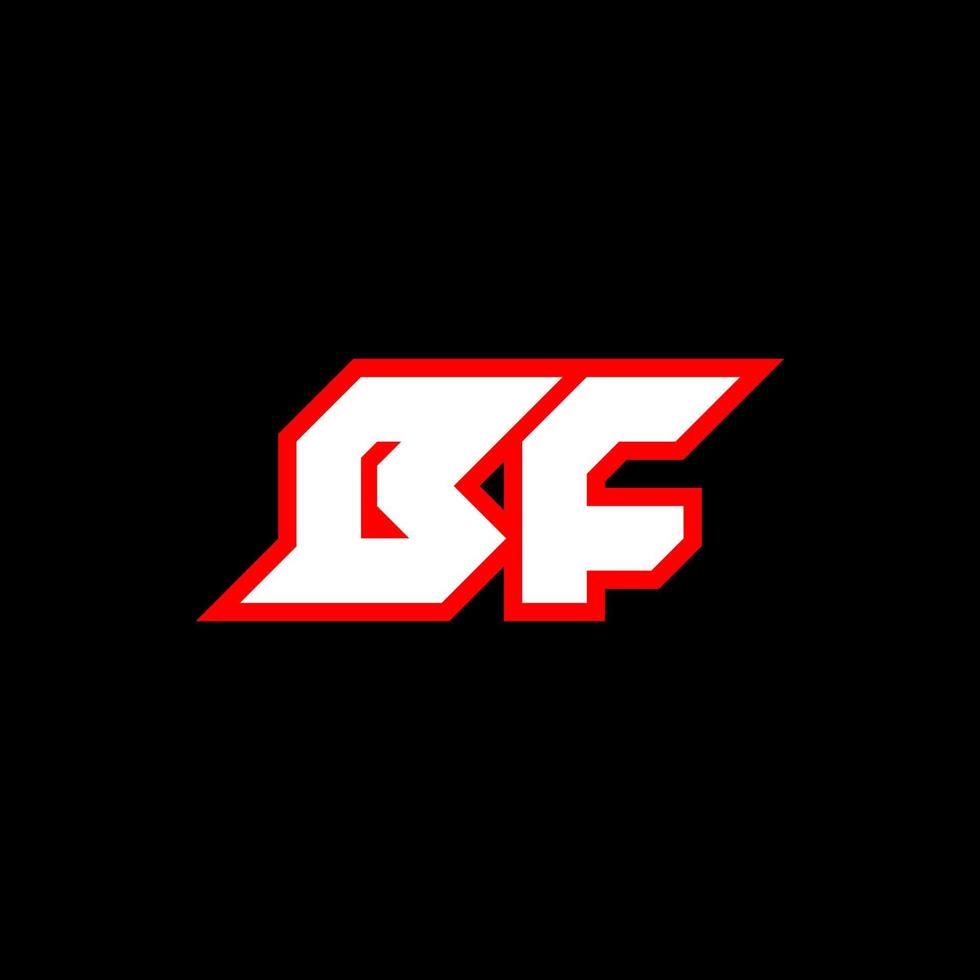 bf-Logo-Design, anfängliches bf-Buchstabendesign im Sci-Fi-Stil. bf-Logo für Spiel, Esport, Technologie, Digital, Community oder Business. bf sport moderne kursive alphabetschrift. Typografie Schriftarten im urbanen Stil. vektor