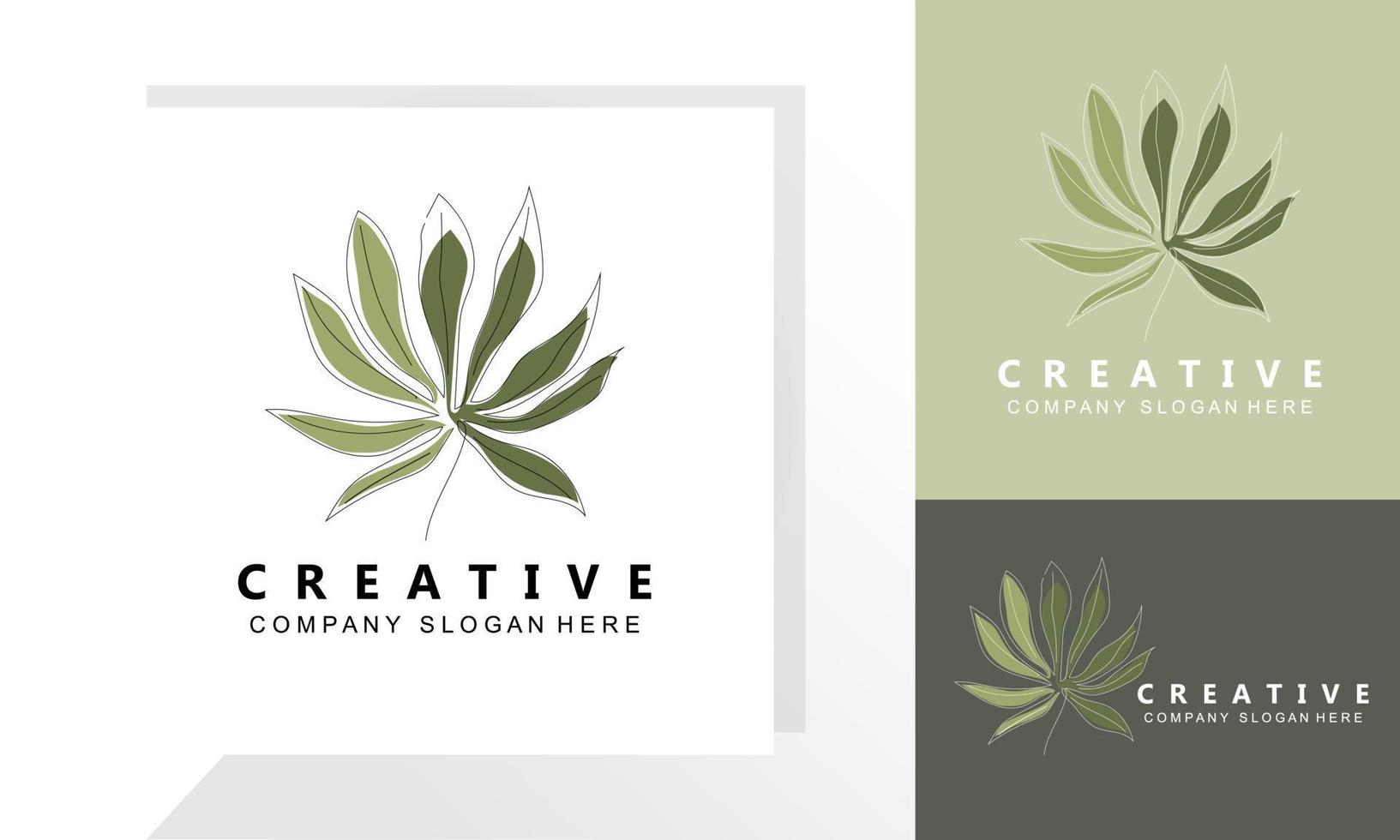 blad logotyp design, vektor med Övrig stilar, illustration uppsättning samling av blad typer