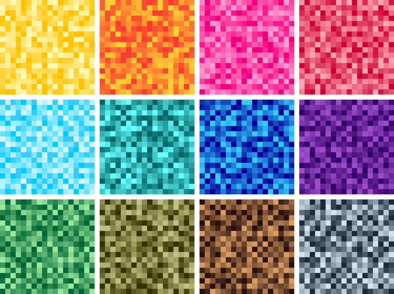 digitales papier des quadratischen pixelmosaiks, geometrische bunte hintergründe vektor
