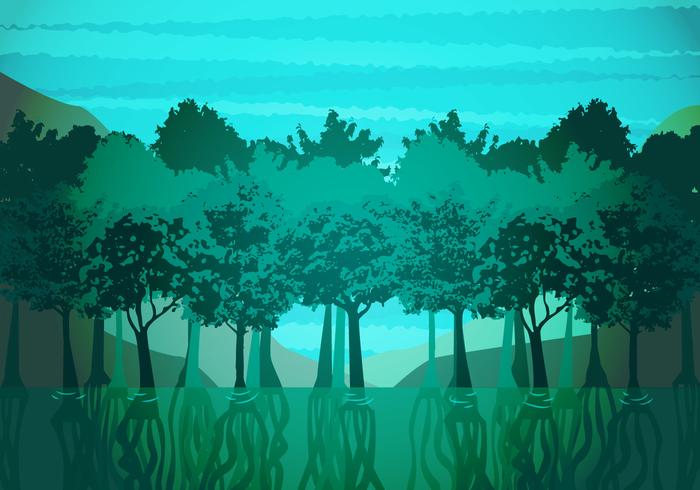 Mangrove Illustration Vektor