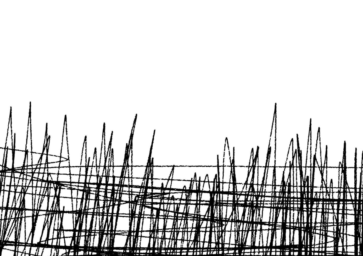 abstrakt svart penna skiss på bakgrund vektor