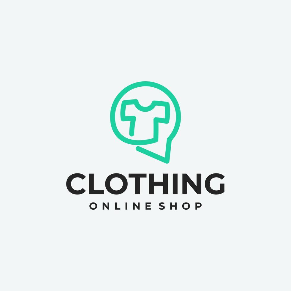 Online-Bekleidungsgeschäft Logo-Design-Idee, Online-Shop-Logo vektor