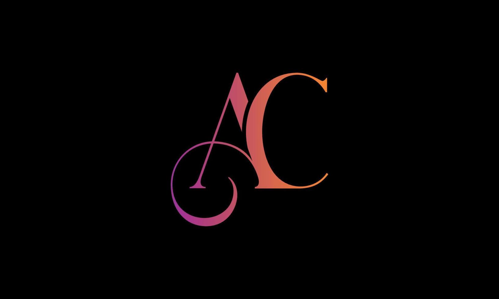 Anfangsbuchstabe ac-Logo. ac Stock Letter Logo Design Pro Vektorvorlage. vektor