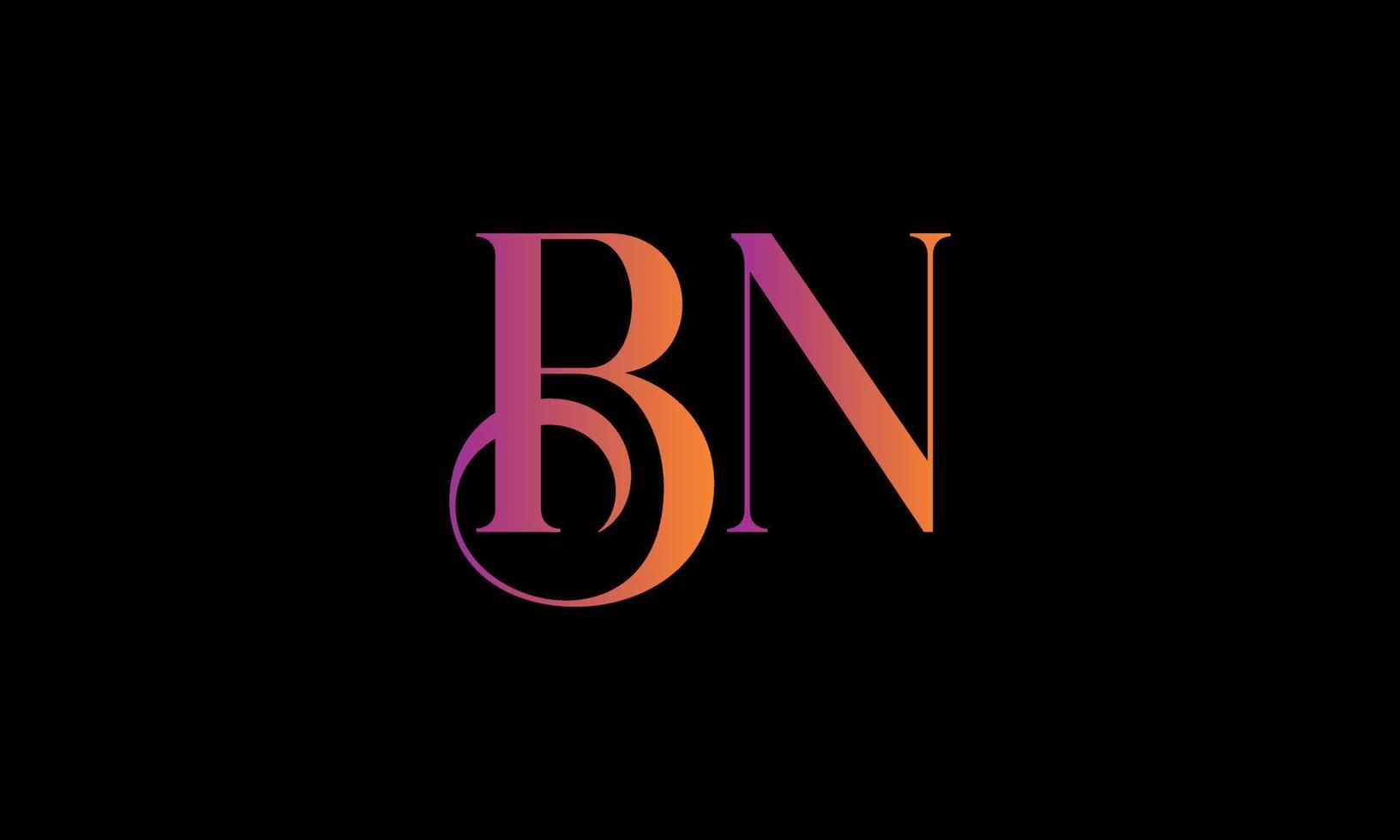 Anfangsbuchstabe bn-Logo. bn Aktienbuchstabe Logo Design kostenlose Vektorvorlage. vektor