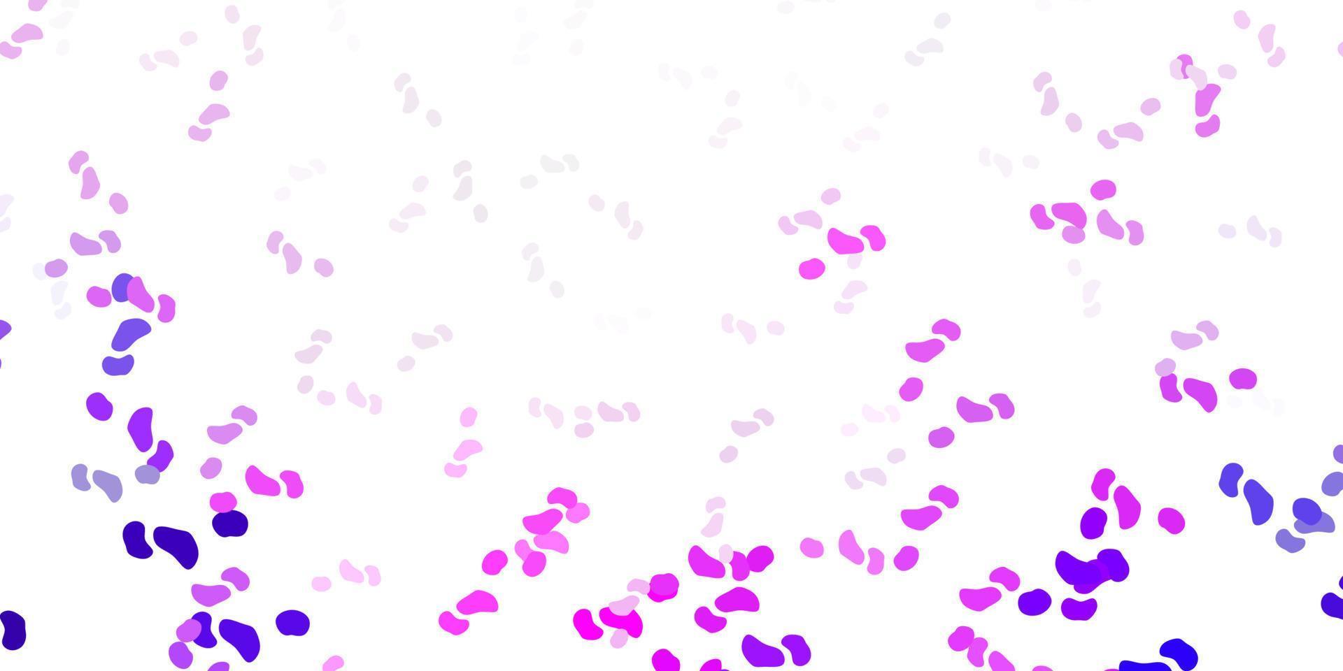 hellpurpurner, rosa Vektorhintergrund mit zufälligen Formen. vektor