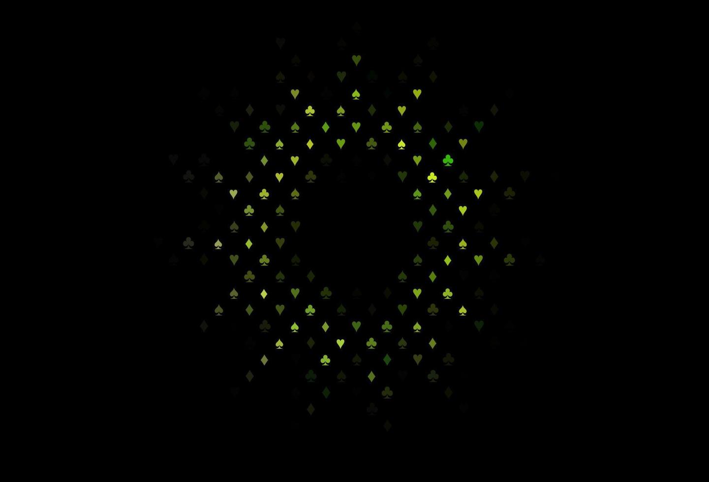 dunkelgrüner Vektorhintergrund mit Kartenzeichen. vektor