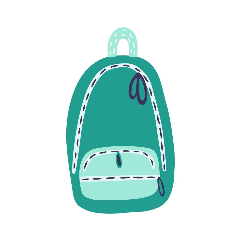 hand gezeichnete vektorgekritzel-schultaschenillustration. niedliche handgezeichnete Rucksack-ClipArt. vektor