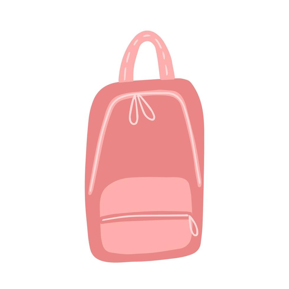 hand gezeichnete vektorgekritzel-schultaschenillustration. niedliche handgezeichnete Rucksack-ClipArt. vektor